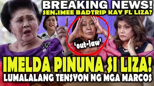 Former FL IMELDA lantaran PINUNA si FL LIZA! Former FL IMELDA napuno na kay FL LIZA? IMEE BADTRIP na rin.