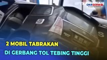 Akibat Rem Blong, 2 Mobil Tabrakan di Gerbang Tol Tebing Tinggi