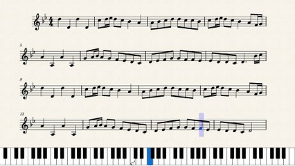 النوتة الموسيقية ,,للمقطع,,,,إزاي، إزاي أوصف لك يا حبيبي إزاي,,,الف ليلة وليلة,,تدوين ماهر الغمرى