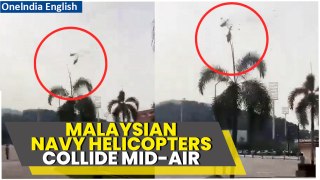 Malaysian navy helicopters collide mid-air during rehearsal, all 10 crew members dead | Oneindia