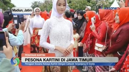 Peragaan Busana Kebaya Kartini di Madiun Raih Rekor MURI Catwalk Terpanjang se-Indonesia