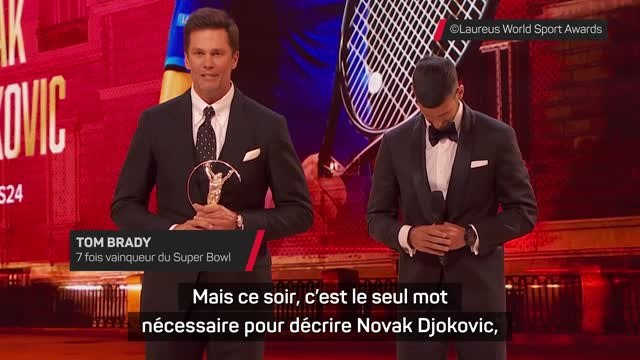 Laureus World Sports Awards - Brady remet le trophée de sportif de l’année à Djokovic