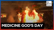 'Fire Lion' lights up sky to mark Medicine God's birthday in Taiwan
