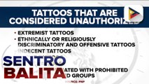 Tattoo sa mga pulis at papasok sa PNP, mahigpit na ipagbabawal ayon sa PNP