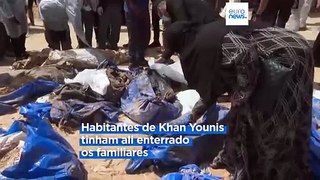 Quase 300 corpos encontrados em vala comum junto a hospital de Khan Younis