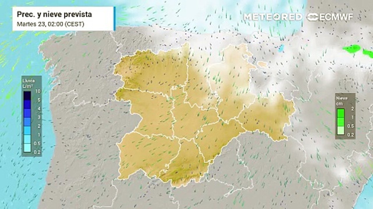 La llegada de una borrasca fría provocará un temporal de lluvia y nieve en el tramo final de la semana