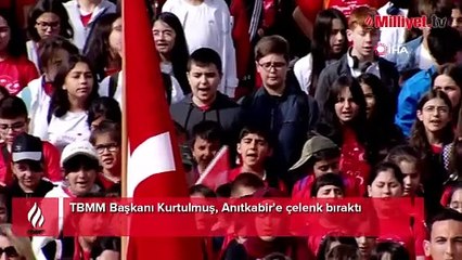 TBMM Başkanı Kurtulmuş, Anıtkabir'e çelenk bıraktı