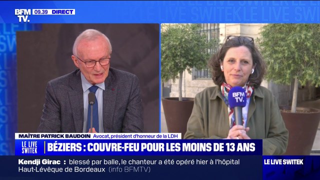 Patrick Baudoin, président d'honneur de la Ligue des droits de l'Homme, n'est pas du tout convaincu par le couvre-feu à Béziers pour les moins de 13 ans