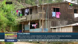 En Colombia fue asesinado líder minero en el departamento Bolívar