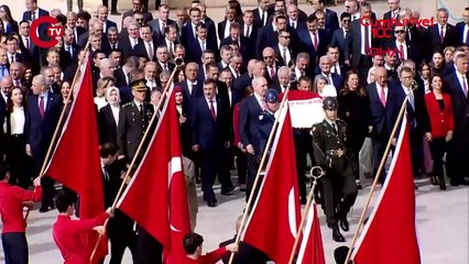 Devlet erkanı Anıtkabir'de! 23 Nisan töreninde tek genel başkan…