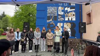 Oświęcim  - odsłonięcie muralu pamięci