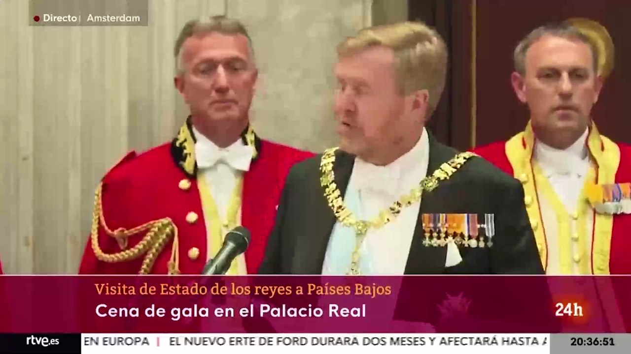 Guillermo de Holanda da las gracias a los Reyes Felipe y Letizia por acoger en España a su hija Amalia