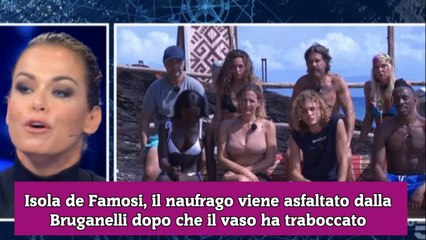 Isola de Famosi, il naufrago viene asfaltato dalla Bruganelli dopo che il vaso ha traboccato