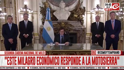 Javier Milei: "Este milagro económico responde a la motosierra"