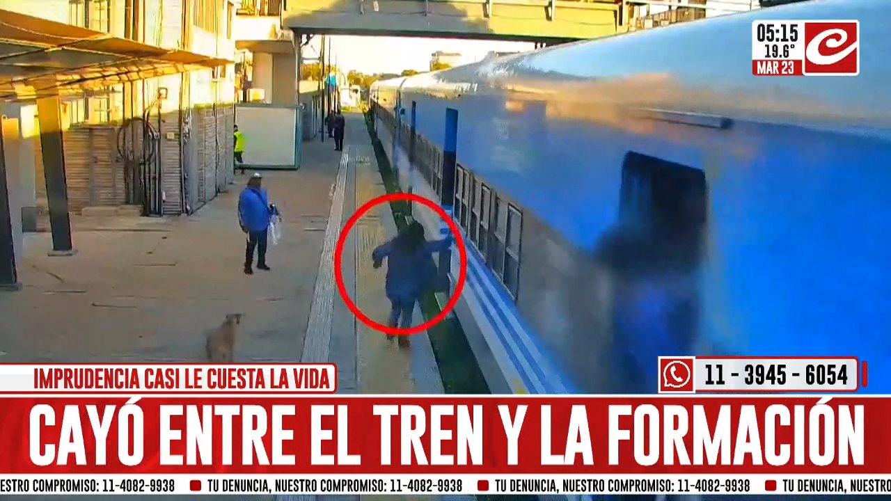 Tremendo: intentó subir al tren en movimiento y cayó a las vías
