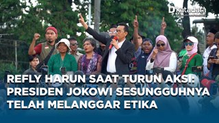 Orasi Anggota Tim Hukum Amin Refly Harun Saat Turun Aksi Unjuk Rasa di Kawasan Patung Kuda Jakarta