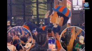 Knicks Fans Revel Outside Madison Square Garden in Unreal Scene after Wild Game 2 Win Celebration