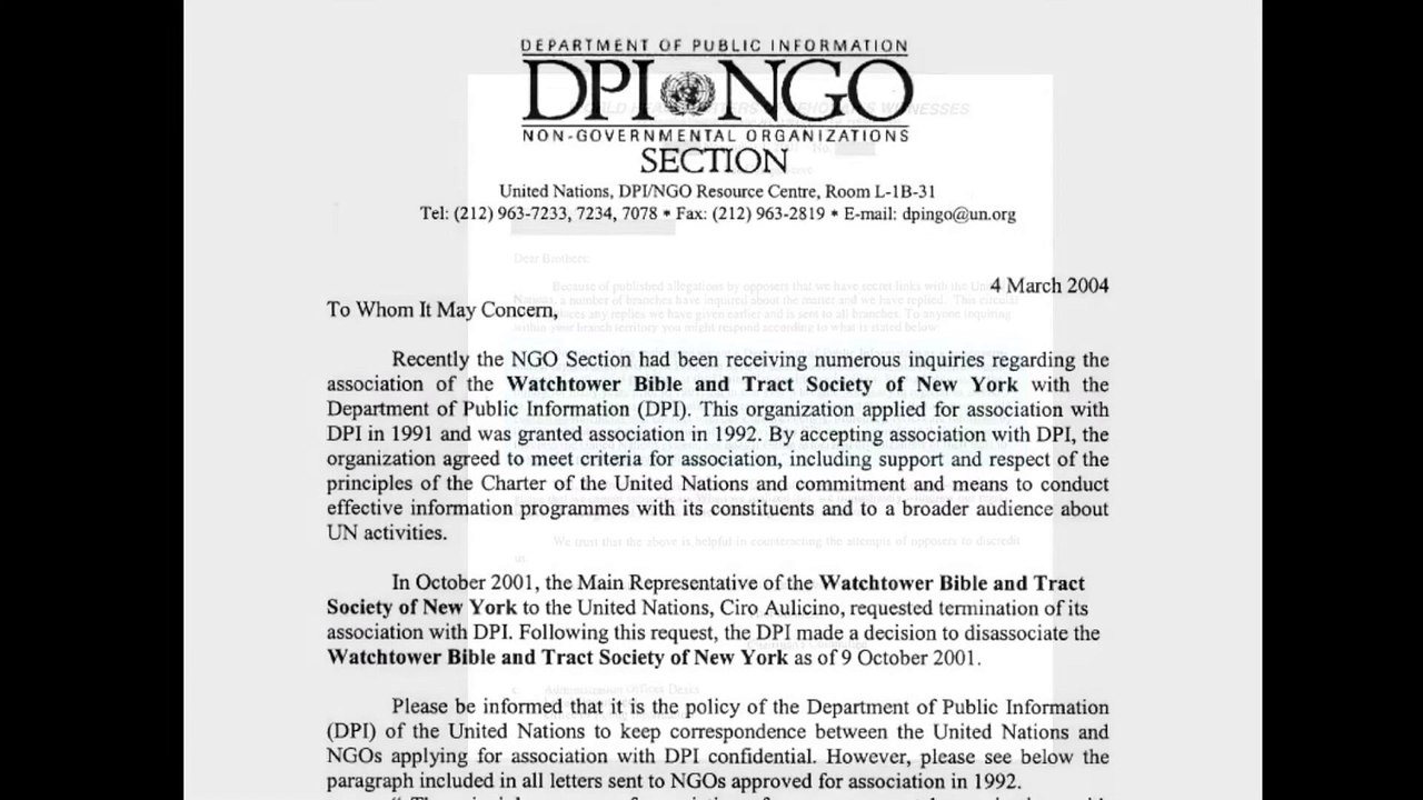Affiliation à l'ONU de 1992 à 2001