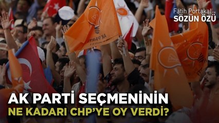 AK PARTİ SEÇMENİNİN NE KADARI CHP’YE Mİ OY VERDİ NE KADARI SANDIĞA GİTMEDİĞİ BELLİ OLDU?