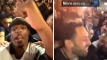 Scudetto Inter, Dumfries e Calhanoglu cantano con i tifosi in Duomo