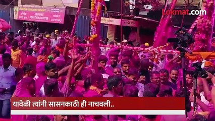 सासनकाठी खांद्यावर घेतली महायुतीचे उमेदवार धैर्यशील मानेंनी जोतिबा चरणी काय मागितले