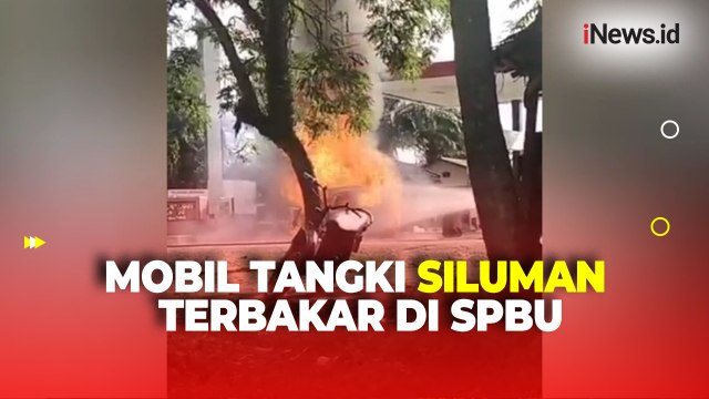 Detik-Detik Mobil Tangki Siluman Terbakar Usai Isi BBM di Mandailing Natal
