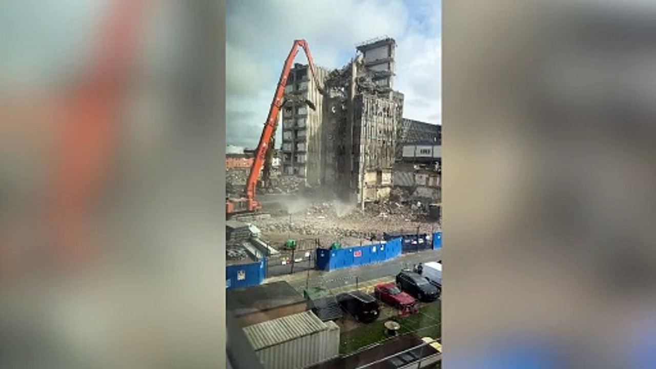 Dramatic footage captures collapse of old Royal Liverpool Hospital ...