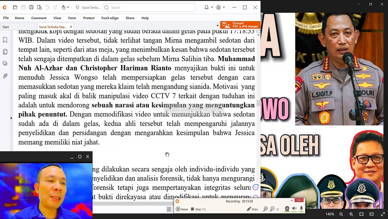 SURAT TERBUKA KPD KAPOLRI: PELANGGARAN HAM DAN REKAYASA VIDEO CCTV OLEH KRISHNA MURTI