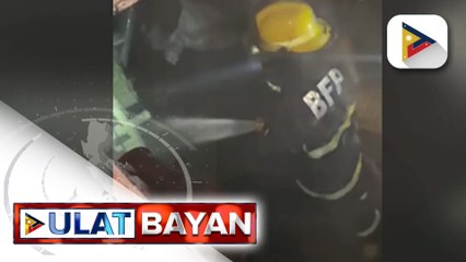 Kinukumpuning barko sa Navotas City, nasunog