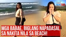 Mga babae, biglang napadasal sa nakita nila sa beach! | GMA Integrated Newsfeed
