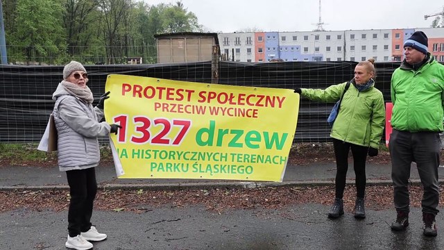 Protest w obronie Parku Śląskiego i drzew w Chorzowie