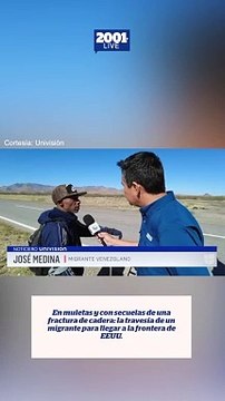 Venezolano intenta llegar a EEUU en muletas y con una fractura de cadera