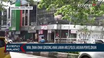 Viral Emak-Emak Gendong Anak Lawan Arus di Malang