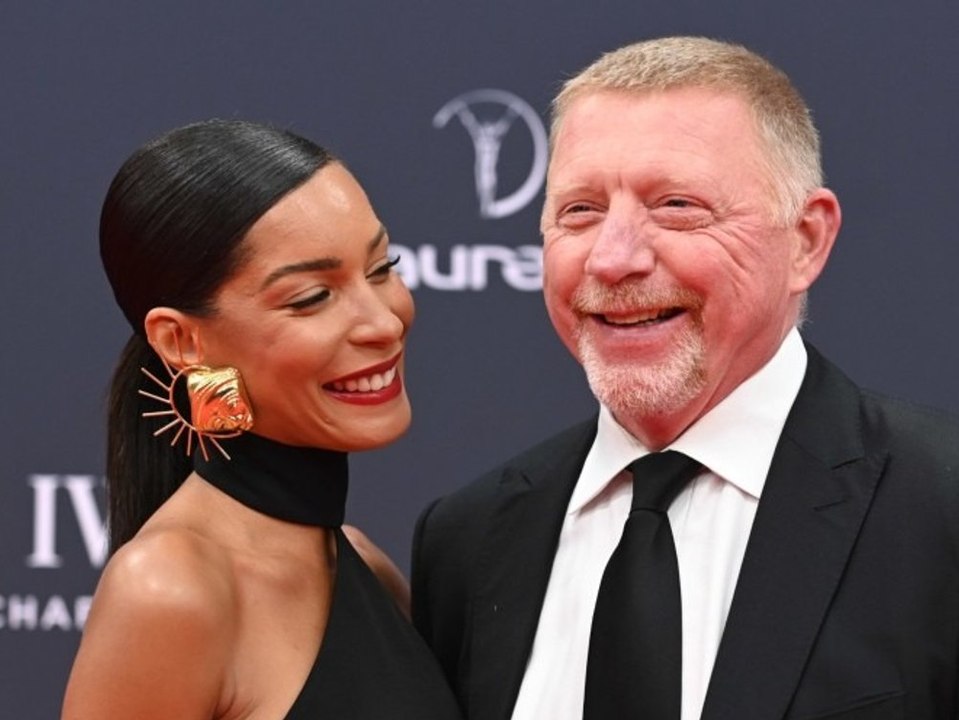 Boris Becker und Partnerin Lilian strahlen in Madrid um die Wette