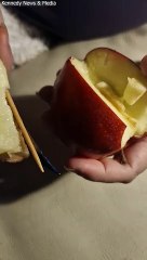 Horrified mum issues warning after toothpicks found in Lidl apples as supermarket launches probe
