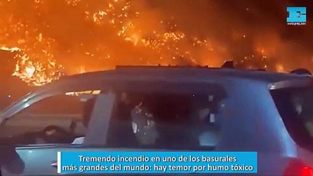 Tremendo incendio en uno de los basurales más grandes del mundo