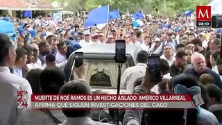 Américo Villarreal califica el asesinato de Noé Ramos como un hecho aislado