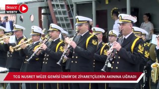 TCG Nusret Müze Gemisi İzmir'de ziyaretçilerin akınına uğradı