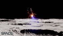 Animation Shows Intuitive Machines Nova-C Lander Touching Down On The Moon