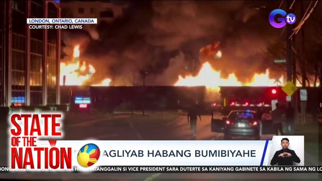 State of the Nation Part 2: Nagliyab na tren sa Canada ; Magkapatid nadaganan ng malaking bato; Atbp