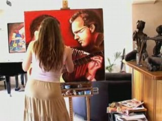 Oil Painting - Jazz Masters Portrait by Stephanie Valentin