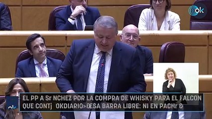 El PP a Sánchez por la compra de whisky para el Falcon que contó OKDIARIO- "Esa barra libre, ni en Pachá"
