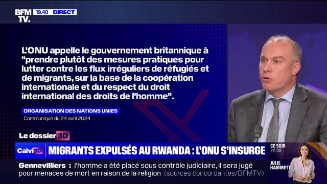 Expulsion de migrants vers le Rwanda: Le Royaume-Uni renonce au droit d'asile avec cette loi , estime François Gemenne (politologue spécialisé dans la question migratoire)
