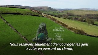 Une peinture géante sur une colline britannique pour la Journée de la Terre