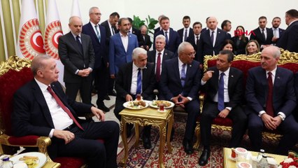 Cumhurbaşkanı Erdoğan ile Özgür Özel TBMM'de bir araya geldi