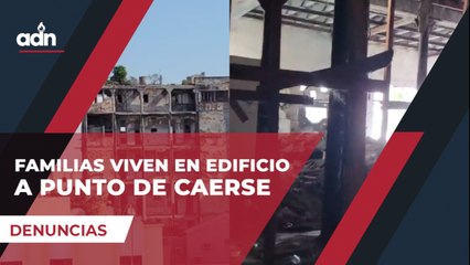 Familias viven en edificio a punto de caerse