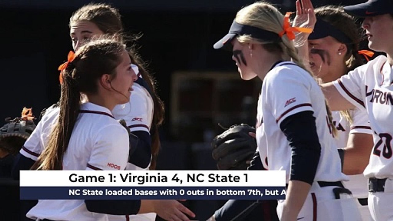 Virginia softball sweeps NC State video Dailymotion