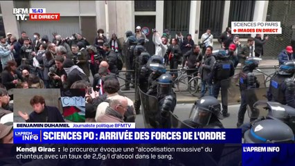 Sciences Po: les forces de l'ordre ont séparé les deux groupes de manifestants