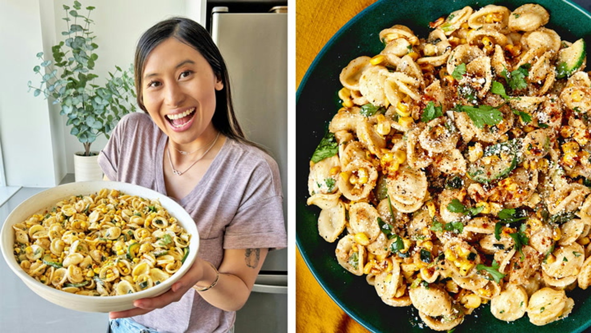 How to Make Esquites Style Poblano Pasta Salad