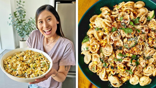 How to Make Esquites Style Poblano Pasta Salad